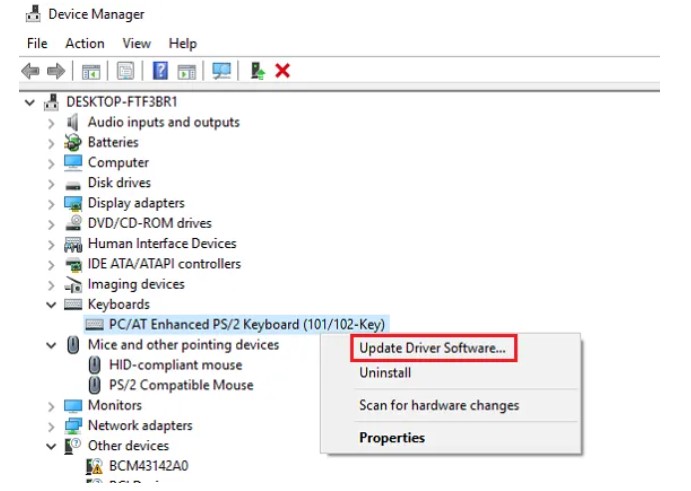 keyboard keys num lock not working