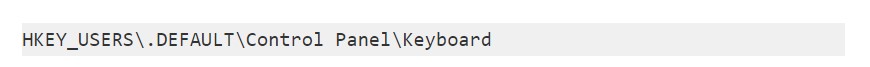 registry edit num lock not working